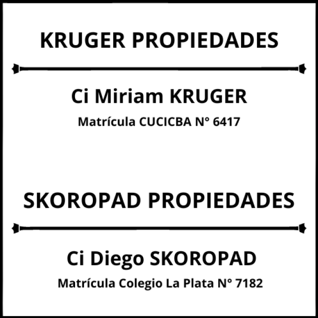 KRUGER PROPIEDADES / SKOROPAD PROPIEDADES